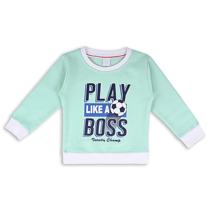 Boys and Girls Pack of 2 Typography Printed Sweatshirt