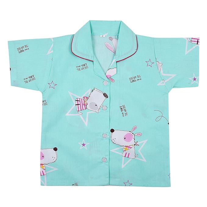 Unisex Printed Top and Bottom Pyjamas Night Dress