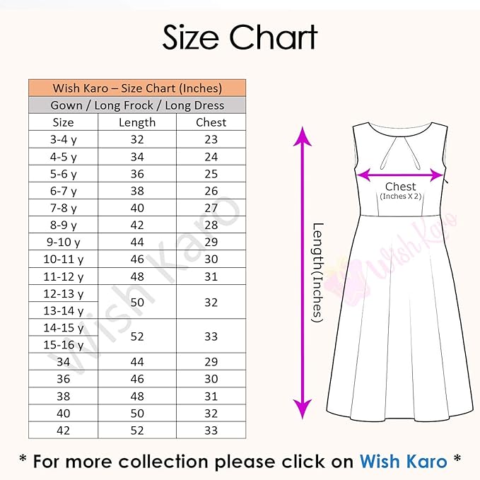 Girls Long Frock LF121blu
