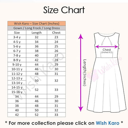 Girls Long Frock LF121blu