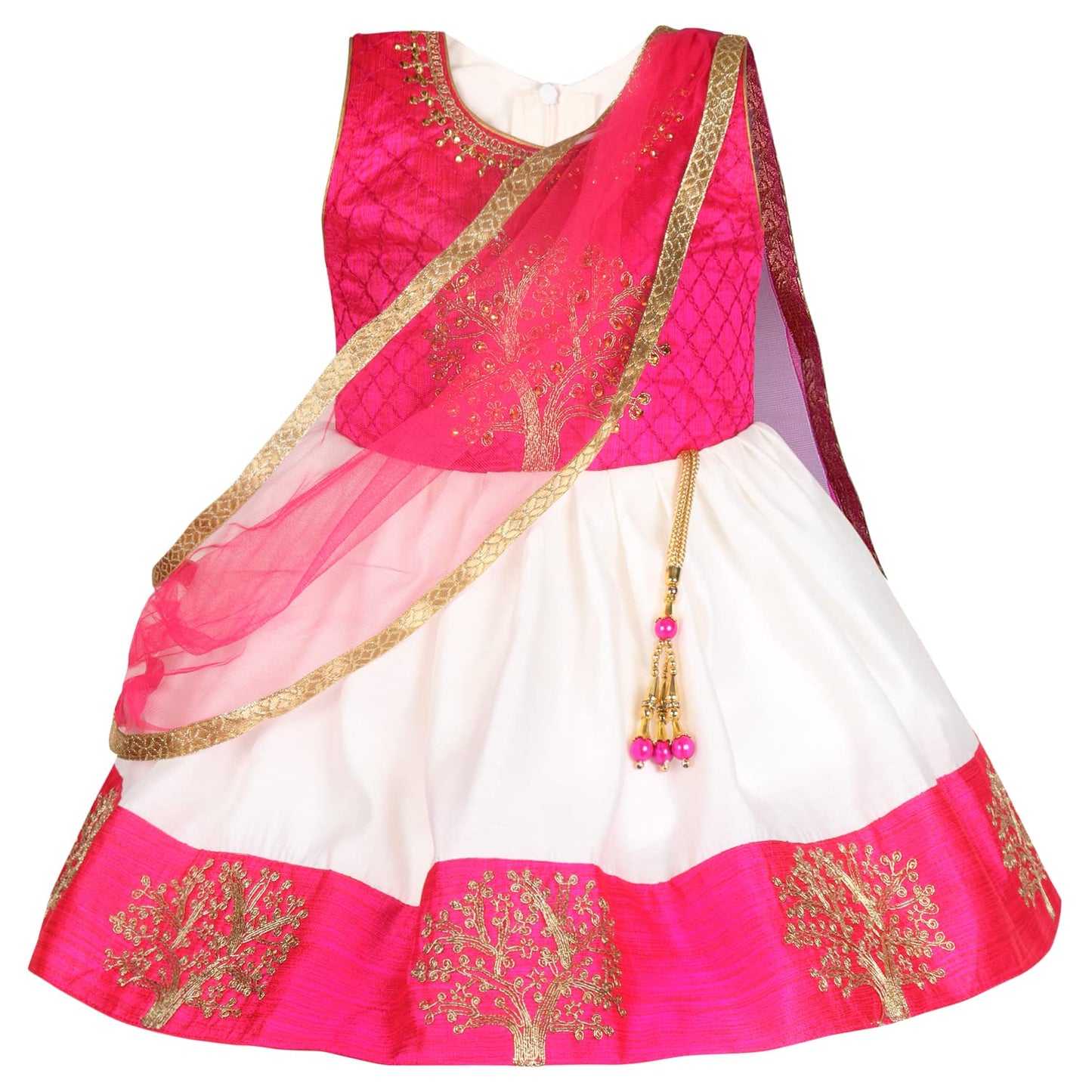 Girls Embroidered Ethnic Half saree dress