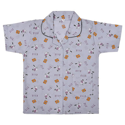 Unisex Printed Top and Bottom Pyjamas Night Dress