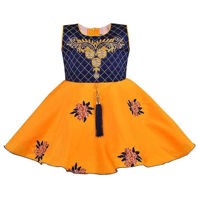 Girls A-line Embroidered Ethnic dress