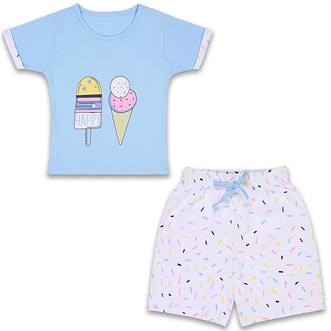Girls Ice Cream Printed Clothing Set