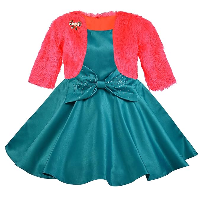Girls Partywear Frocks Dress With Jacket