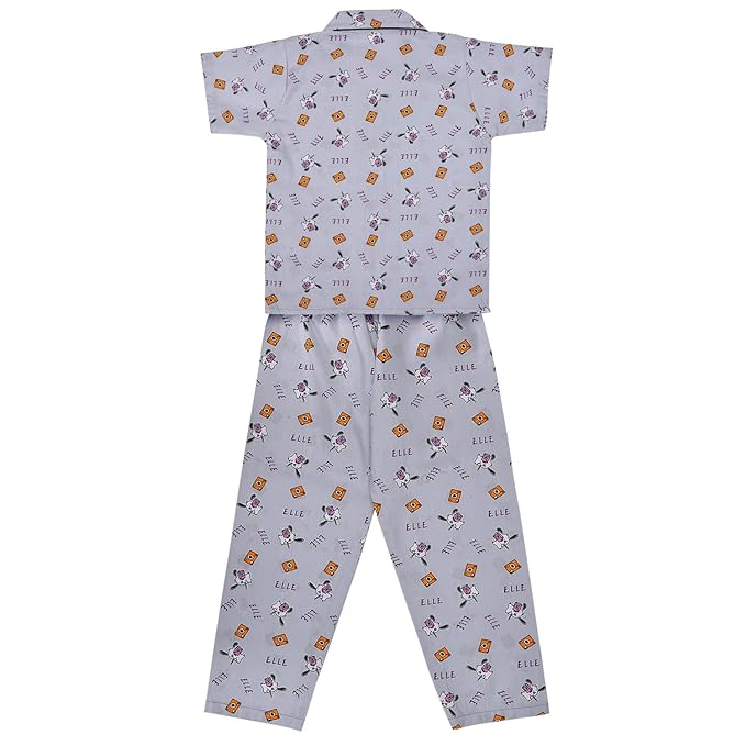 Unisex Printed Top and Bottom Pyjamas Night Dress