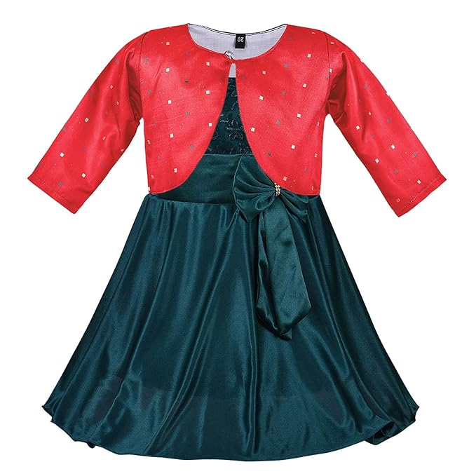 Girls Partywear Frocks Dress With Jacket