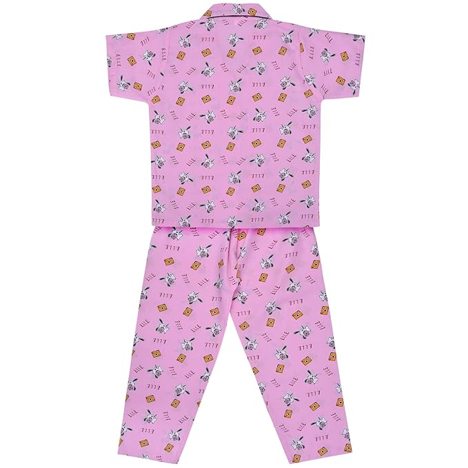 Unisex Printed Top and Bottom Pyjamas Night Dress