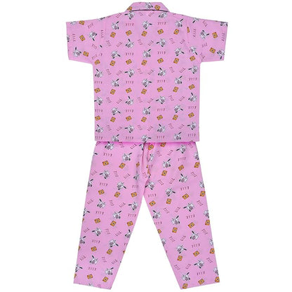 Unisex Printed Top and Bottom Pyjamas Night Dress
