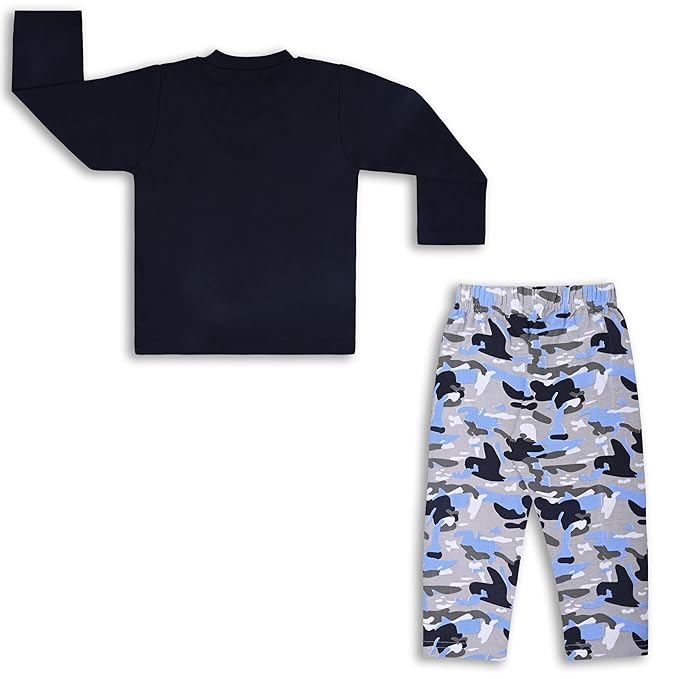 Boys Shirt with Attached camouflage Printed Waistcoat and Pant