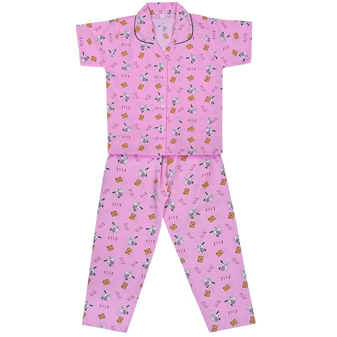 Unisex Printed Top and Bottom Pyjamas Night Dress