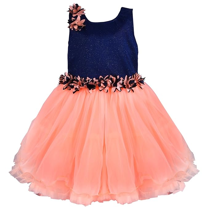 Girls Frock With Flower Design