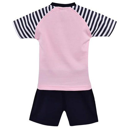 Baby Boys Striped Teddy Bear Detailed Clothing Set