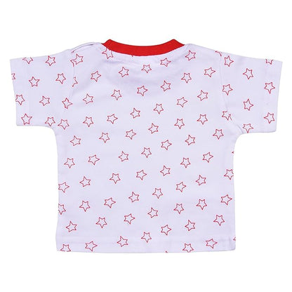 Boys Star Printed Cotton Dungaree Set
