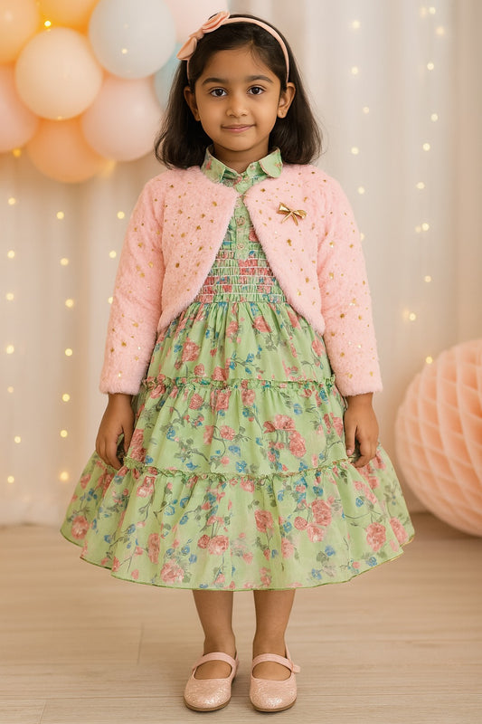 Girls Midi/Knee Length Party Dress