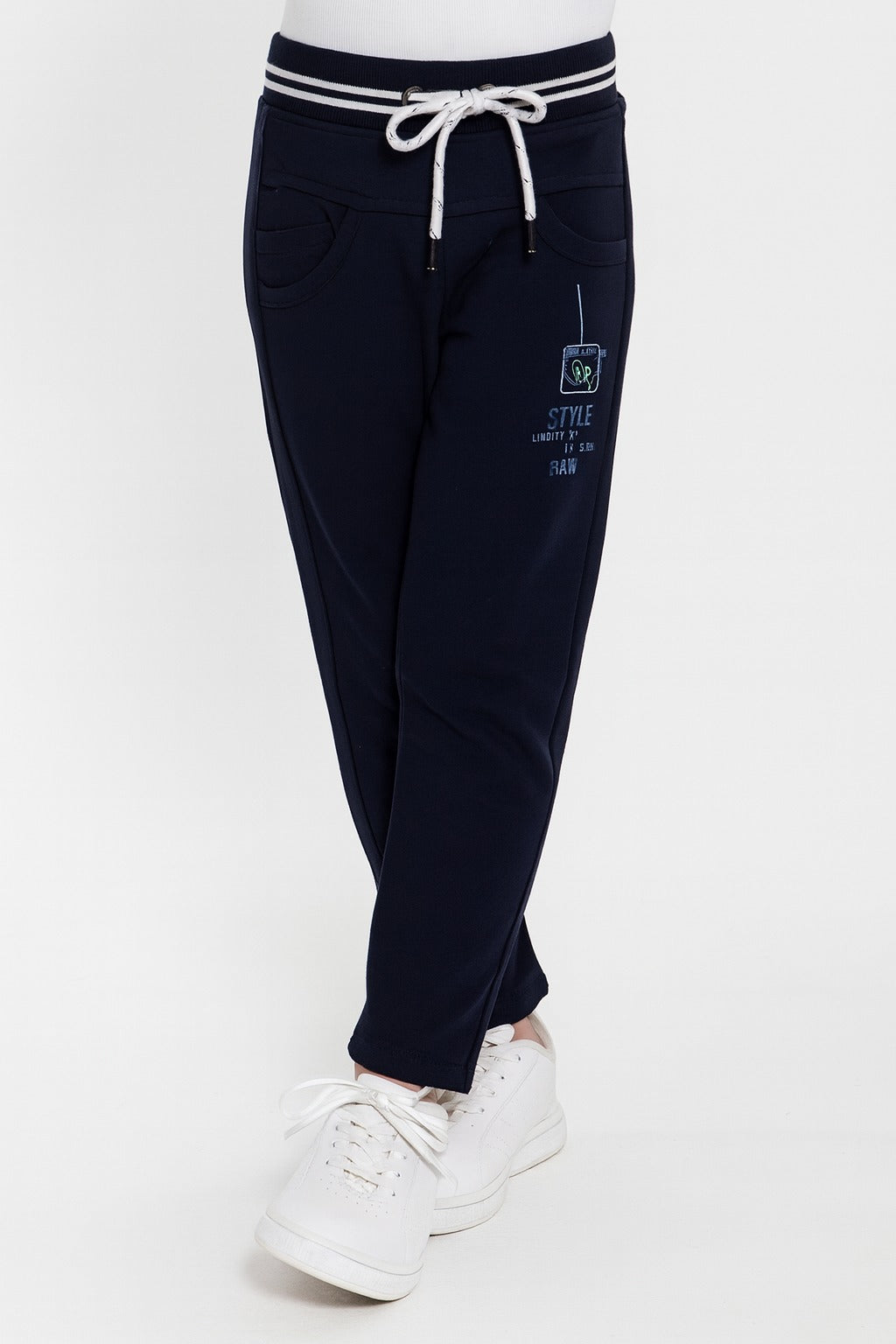 Boys Printed Elastic Casual Trouser