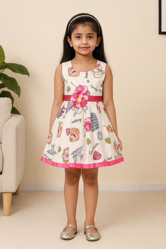 Girls A-line Floral Printed dress