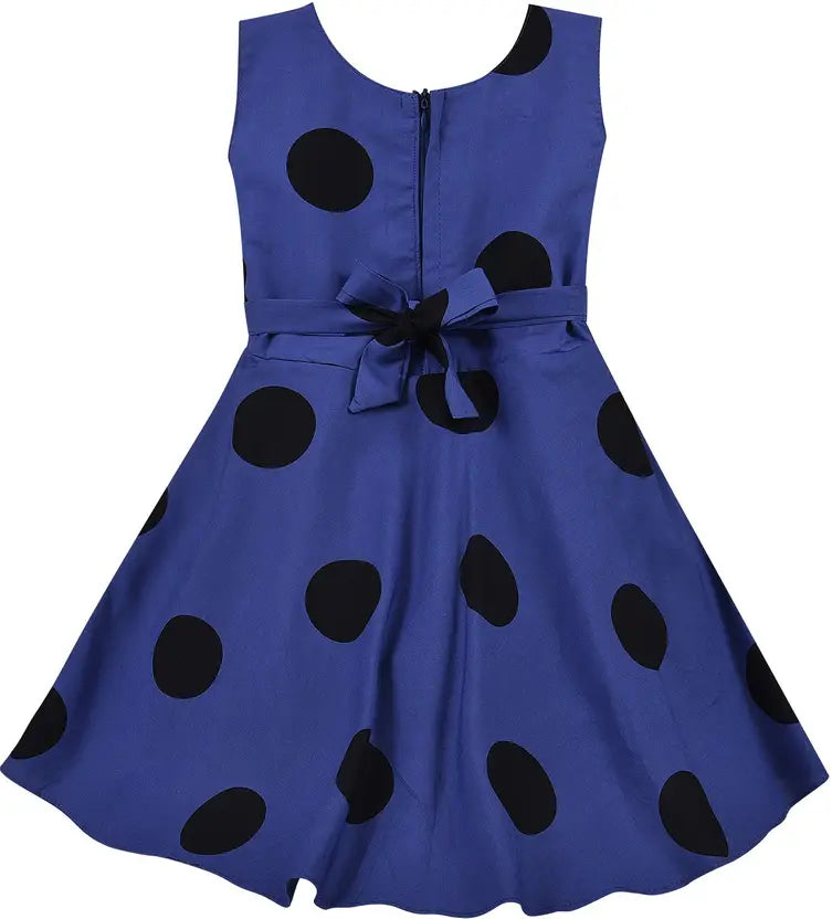Baby Girls Midi/Knee Length Casual Dress ctn513blu
