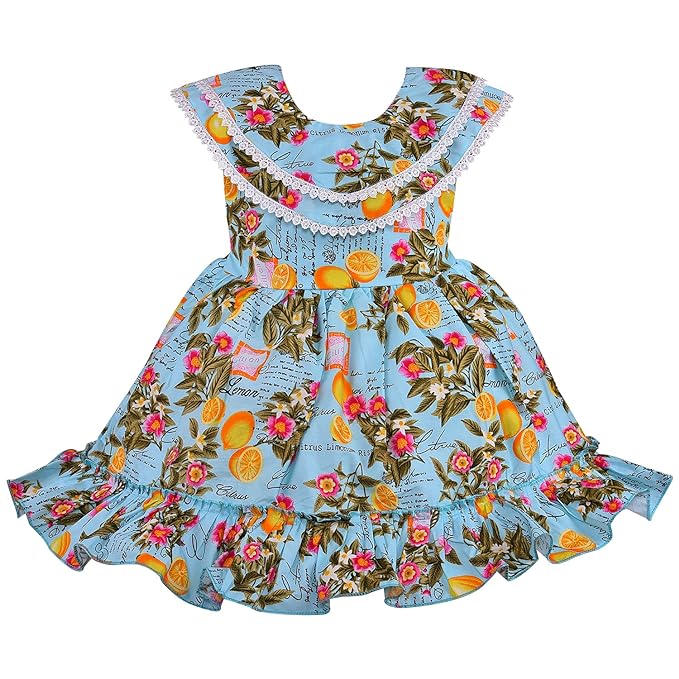 Buy Premium Blue Baby Girls Cotton Summer Dress Online
