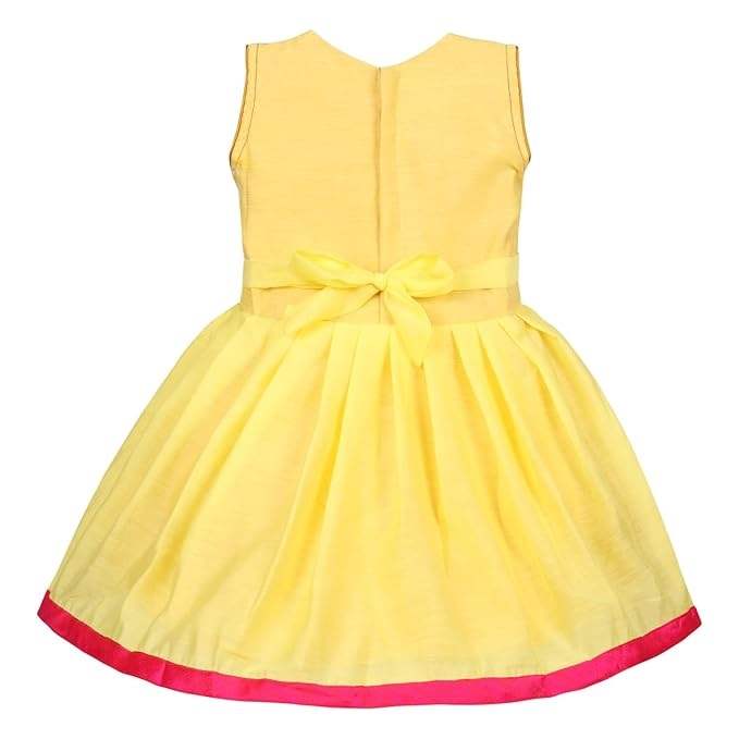 Baby Girls Silk Embroidered Ethnic Frock Dress