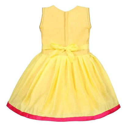 Baby Girls Silk Embroidered Ethnic Frock Dress