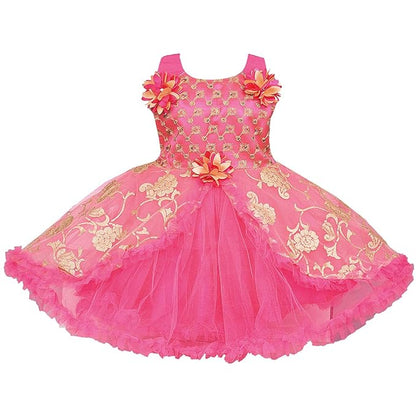 Girls A-line Floral Embroidered Ethnic dress