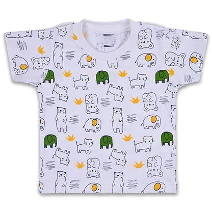 Boys Printed T-shirt and Dungaree Set