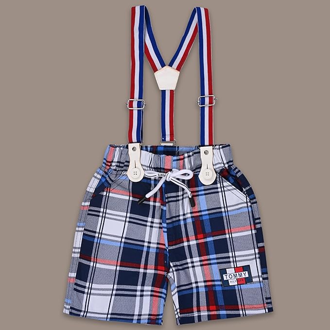 Boys Spiderman Printed Cotton Dungaree Set