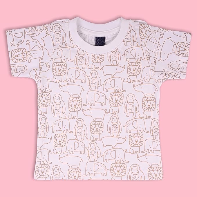 Boys Conversational Printed Cotton Dungaree Set