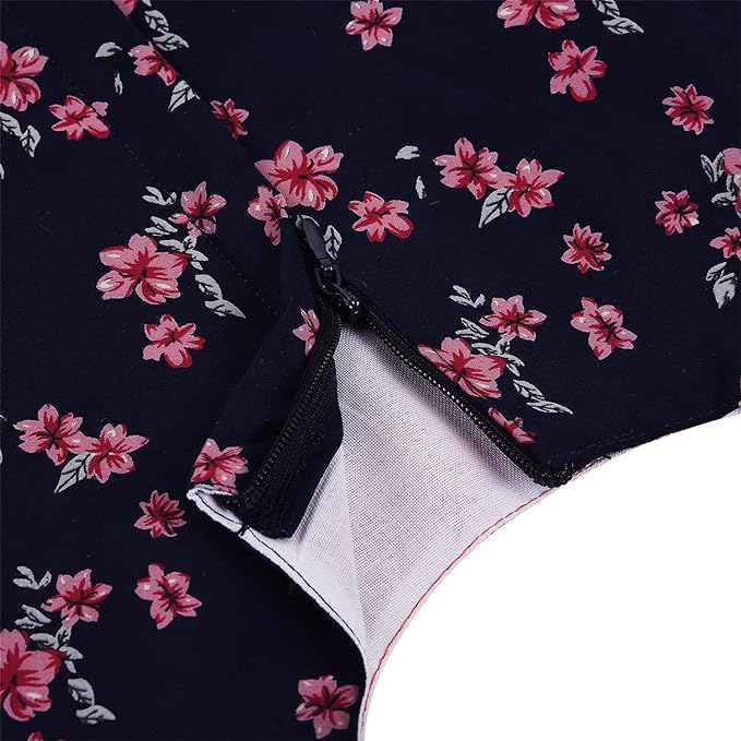 Girls Floral Printed Cotton Summer Dress