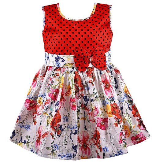 Girls Floral Printed Fit and Flare dress