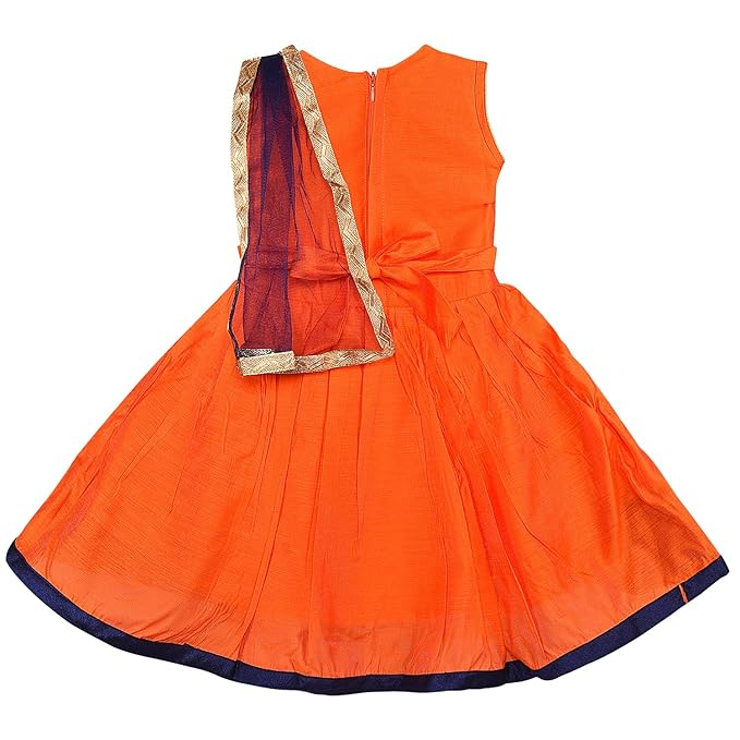 Girls Embroidered Ethnic Half saree dress