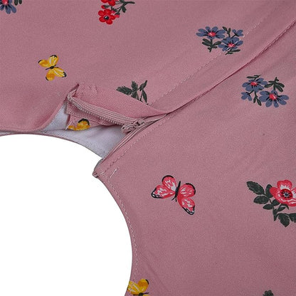 Peach Cotton Frock for Baby Girls