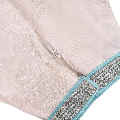 Girls Halter Neck Embellished Fit and Flare Dress