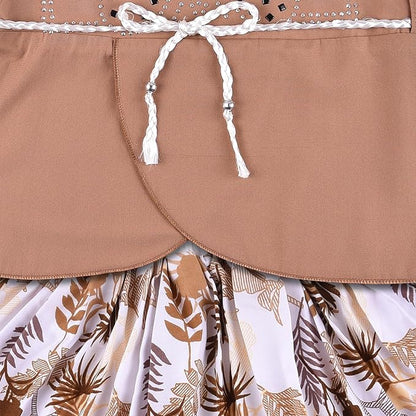 Baby Girls Casual Printed Top and Skirt For Girls