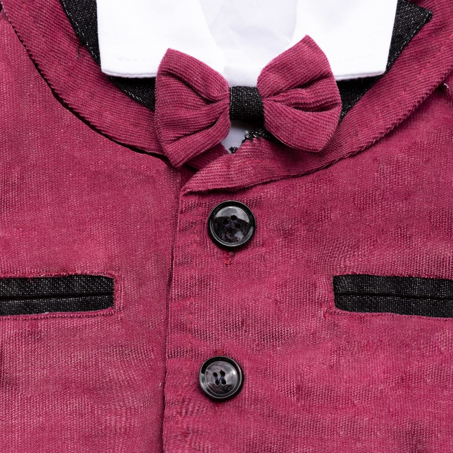 Boys Rompers With Bow-Tie