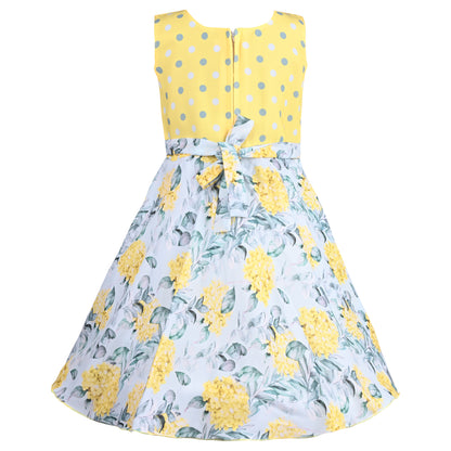 Girls Floral Print Casual Dress