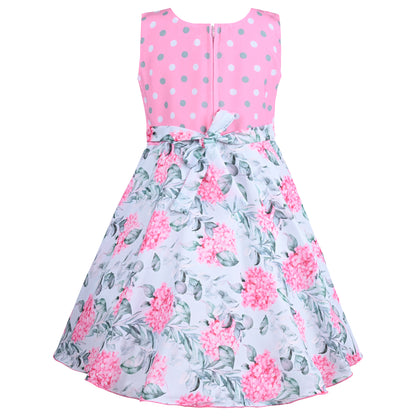 Girls Floral Print Casual Dress