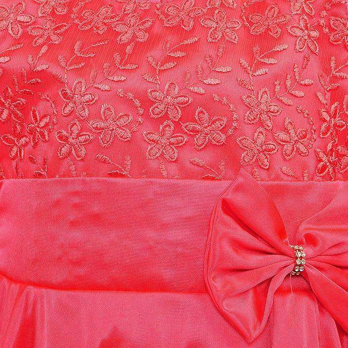 Girls Embroidered Bow Dress