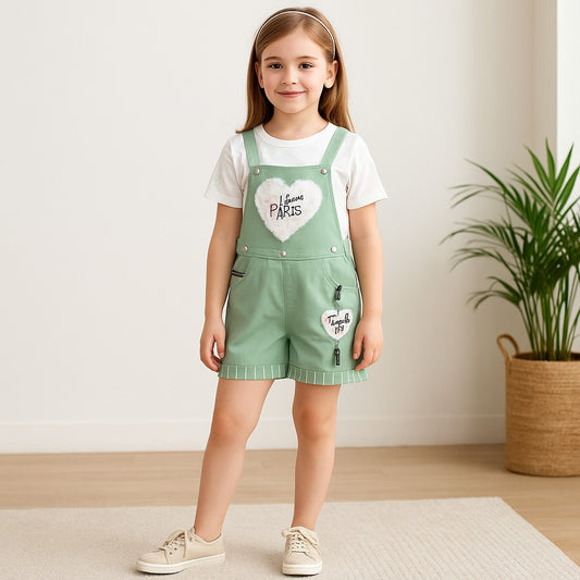 Girls Dungaree Set