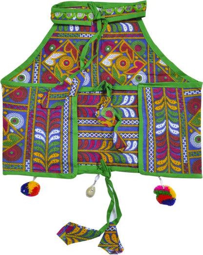 Girls Ethnic Wear Embroidered Cotton Ghagra Choli Dupatta Set