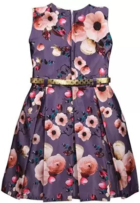 Girls Dress With Flower Print