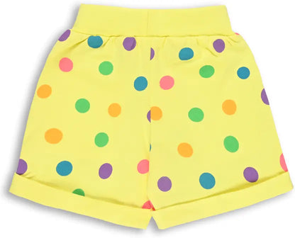 Girls Cotton Polka Print Summer Shorts