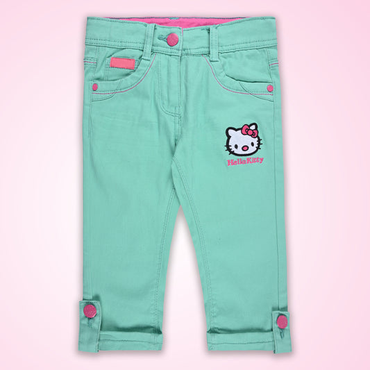 Girls 3/4th Embroidered Jeans