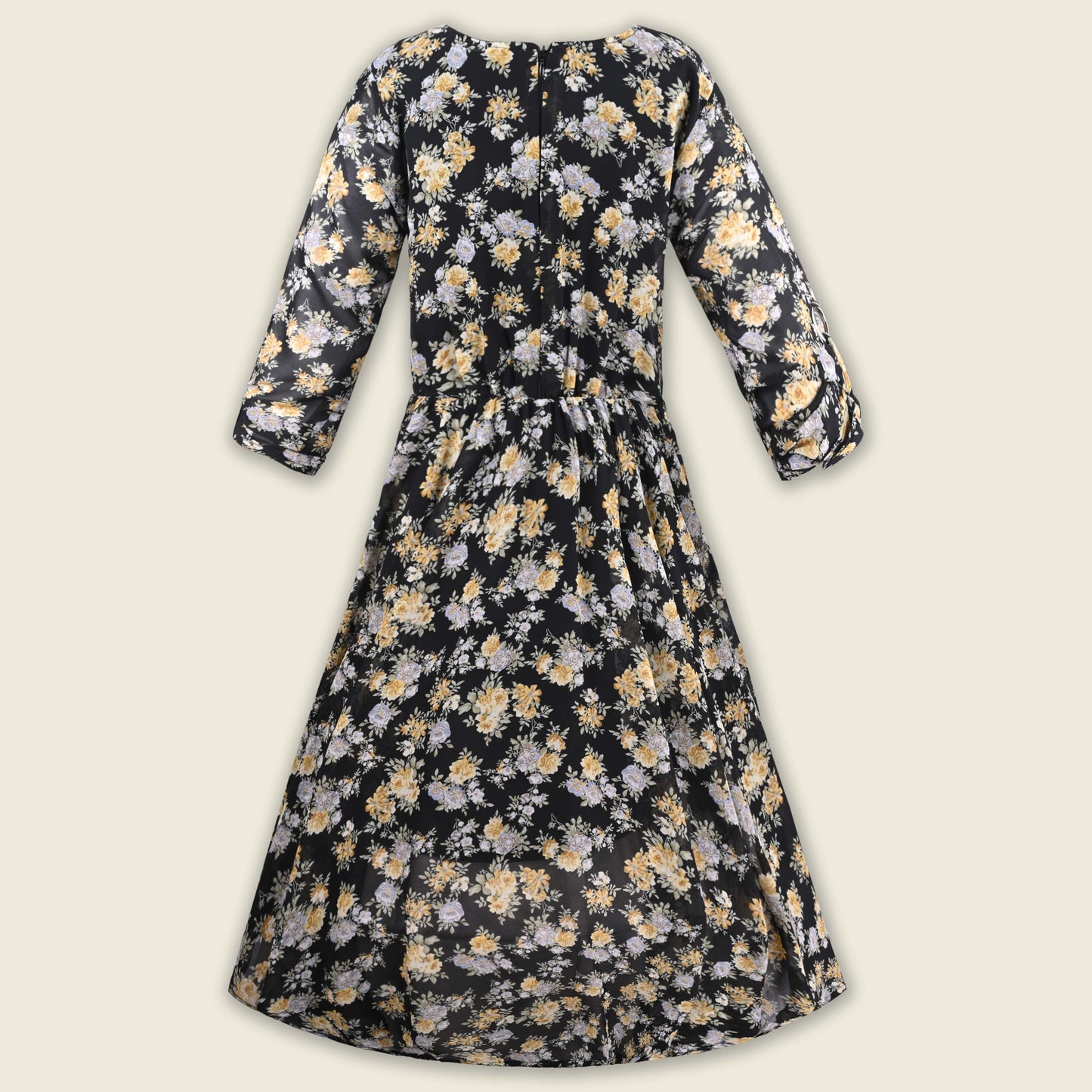 Girls Floral Print Casual Dress