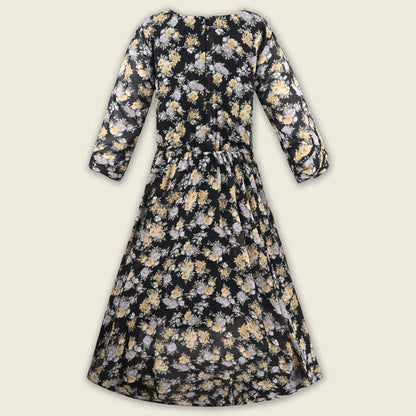 Girls Floral Print Casual Dress