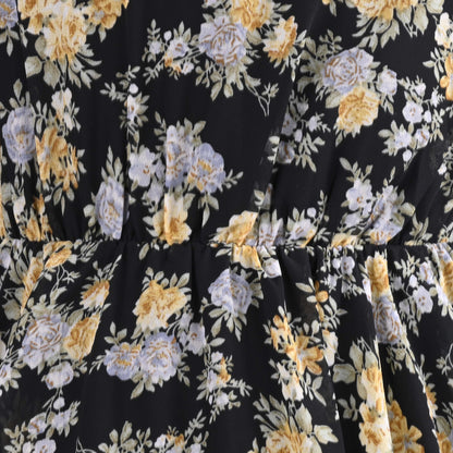 Girls Floral Print Casual Dress