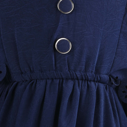 Girls Kaftan Style Casual Dress with Cutout Detail