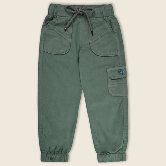 Boys Cargo Cotton Elastic Trouser