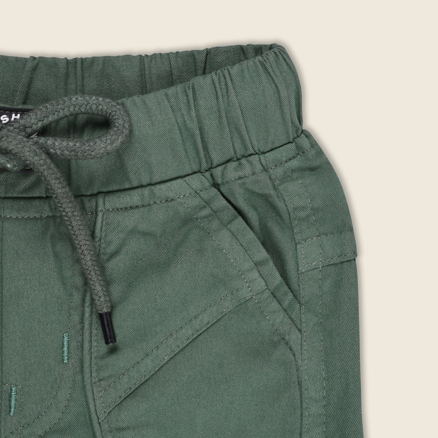 Boys Cargo Cotton Elastic Trouser